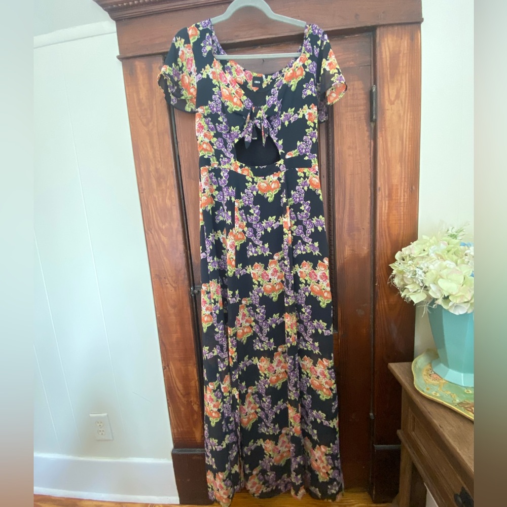 ASOS chiffon maxi dress floral size 10 US